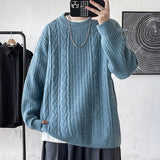 Men's Sweatshirt Fall Winter Men's round Neck Sweater Loose
