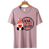 Valentine's Day T Shirts Couples Letter Heart Printing Women's Pullover T-shirt