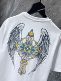 CHH Chrome Hearts T Shirts Angel Wings Cross Short Sleeve T-shirt