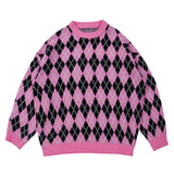 Man Fall Outfits Vintage Cartoon Small Flower Pattern Sweater Men and Women Loose Casual Coat