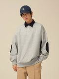 Men Sweatshirts Vintag Sweater Loose Polo Shirt Couple