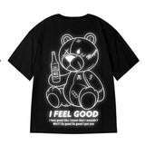Men T-Shirts Loose Oversize Half Sleeve