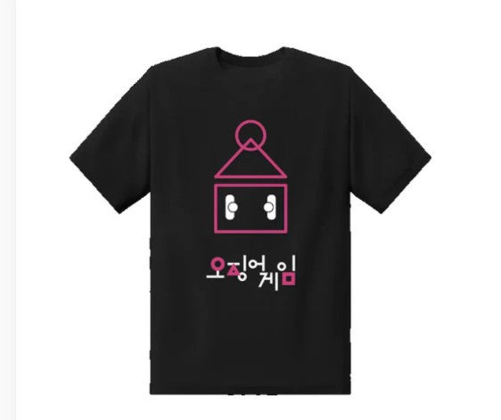 Squid Game Costume round Six 456 Printed Short-Sleeved T-shirt