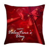 Valentine's Day Pillow Covers 4 Piece Random Styles Together, Love Heart Peach Skin Fabric Valentine's Day Pillow Cover Car Office Sofa Cushion