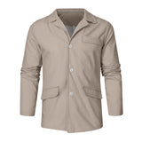 Mens Winter Coats Man Fall Outfits Coat Men's Clothing Spring and Autumn Casual Loose Suit Top