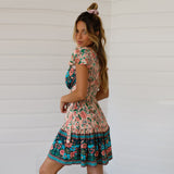 Nine Britton Dress Printed Lace up Dress