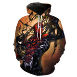 Anime Hoddies Venom 3D Digital Hooded Pullover