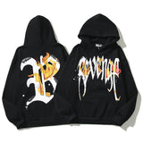 Kanye West Sunday Service Hoodie Burning Big R Loose Velvet Padded Hooded Sweatshirt