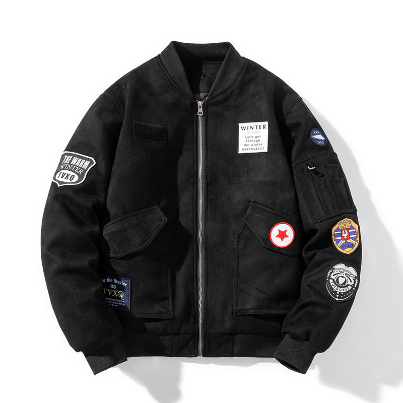 Varsity Jacket Fall Winter Coat Men'S Baseball Uniform Jacket
