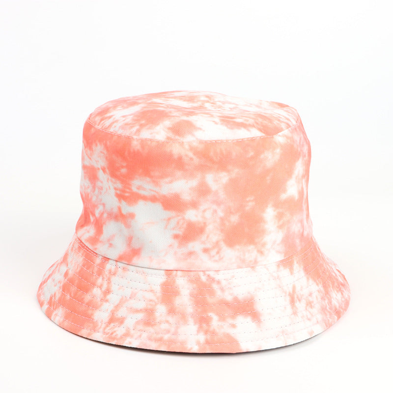 Bucket Hat Fishing Cap Cotton Print Fisherman Hat Double-Sided Tie-Dye Color Printing Fashion Sun Hat