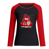 Valentine's Day T Shirts Couples Pullover round Neck Women's Long-Sleeved T-shirt