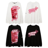 Man Fall Outfits T-shirt Long Sleeve Loose Crew Neck Casual Printed Men