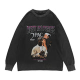 Man Fall Outfits Printed Men's and Women's High Street Sports Long-Sleeved Sweater
