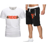 Vlone T Shirts & Shorts 2 Piece Set Summer Trendy Shorts Men'S Casual