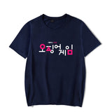 Squid Game Costume Printed Short Sleeve Pullover round Neck T-shirt