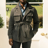 Mens Winter Coats Man Fall Outfits Jacket Men's Autumn Solid Color Slim Fit Long Sleeves Casual