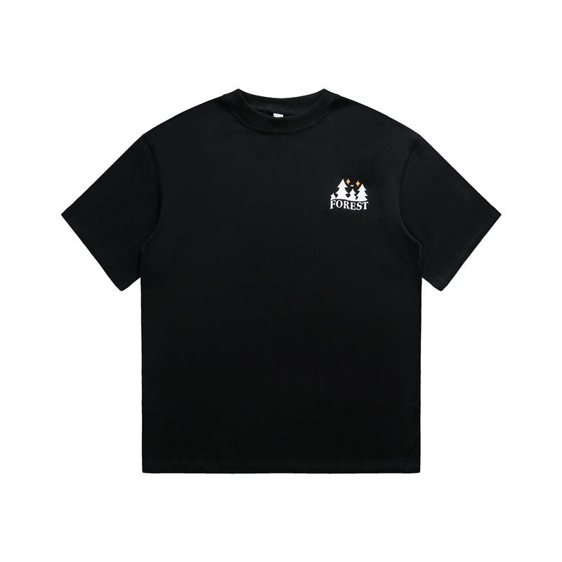 Men T Shitrs Pattern Print Loose
