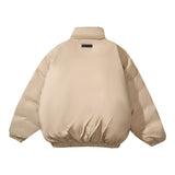 Cardigan Baseball Jacket Fog Essentials Cotton-Padded Coat for Men and Women Half Zipped Cotton-Padded Jacket