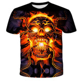 Skull T Shirt 3D Digital Printing Loose Sports