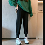 Grey Sweatpants Gray Sports Pants Female Spring and Autumn Loose