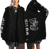 Anime Hoddies Tokyo Revengers Zipper Sweater Fleece Couple Coat Men