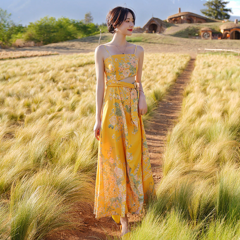 Coachella Music Festival Outfits Summer Beach Dress Women Slimming Strap Dress