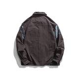 Man Fall Outfis Autumn Clothes Creative Stitching Casual Workwear Jacket Loose Street Hip Hop Top