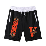 Vlone Shorts Printed Summer Men'S Beach Pants Bermuda Shorts