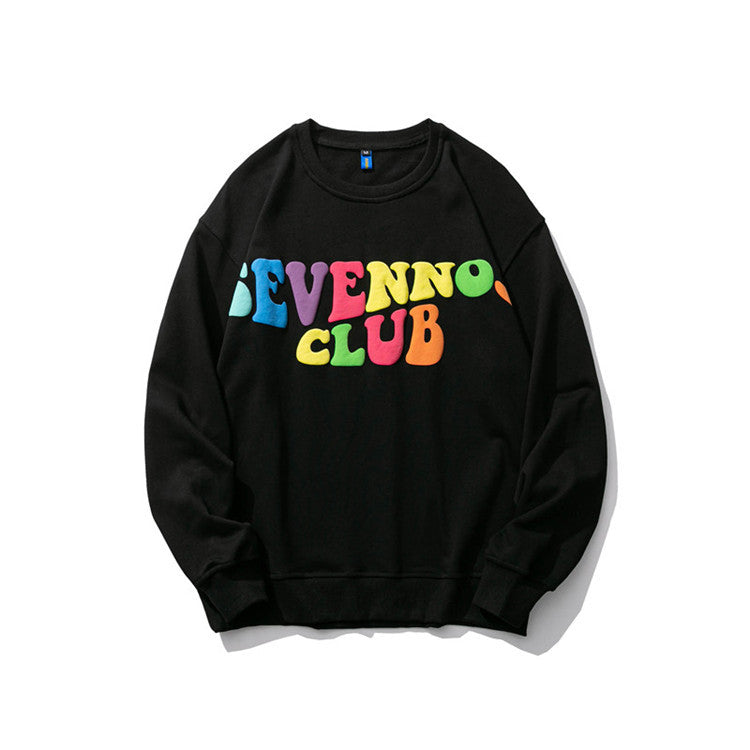 Crew Neck Sweatshirts for Men Men's Autumn Printed Crew Neck Sweatshirt Long Sleeve Top
