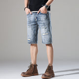 Men Jorts Summer Denim Shorts Men's Retro Casual