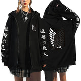 Anime Hoddies Anime Attack on Titan Zipper Sweater Leisure Sports Sweater Coat