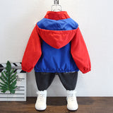 Toddler Boys Jackets Boys Autumn Clothing outside Casual Hooded Style