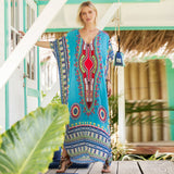 Gypsy Style Dresses plus Size Printed Casual Fashion Robe Beach Dress