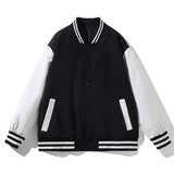 Varsity Jacket Color Matching Thin Stand Collar Baseball Uniform