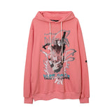 Man Fall Outfits Casual Loose Print Oversize Hooded Pullover