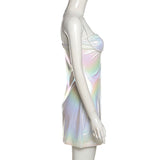 Music Festivals Rave Outfits Dress Spring and Summer Women's Clothing Fashion Backless Slim Dress