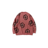 Men Sweater Cartoon Jacquard Sweater Men's Loose Pullover