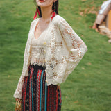 Coachella Music Festival Outfits Hollow Sweater Cardigan Spring/Summer Jacket Long-Sleeved