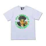 Vlone T Shirt Street Print Men'S And Women'S Loose Design T-Shirt Short Sleeve