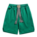 Mens White Shorts Retro Casual Shorts Loose Casual