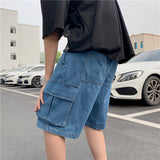 Men Denim Shorts Summer Thin Denim Shorts Men