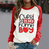 Valentine's Day T Shirts Couples Loose Long Sleeve T-shirt