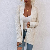 Women's Cardigan Knit Sweater Women's Autumn and Winter Knitted Cardigan Coat