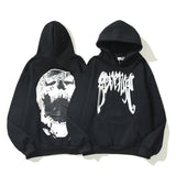 Kanye West Sunday Service Hoodie Autumn And Winter Skull Hat Velvet Padded Hooded Sweatshirt