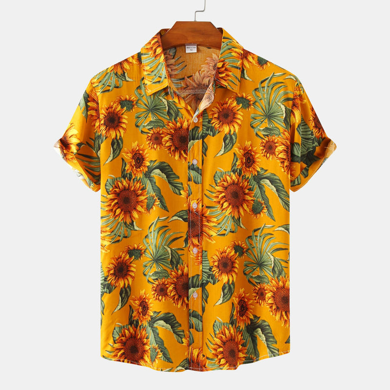 Camp Collar Shirt Floral Short Sleeve Shirt