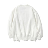Men Sweater Dark Statue Printed Sweater Men's Loose round Neck