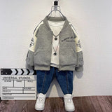 Toddler Boys Jackets Boys' Spring Coat Sports Baseball Uniform