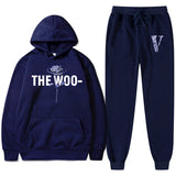 Vlone Hoodie & Pants 2 Piece Printed Men'S And Women'S Loose Hooded Sweater