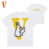 Vlone T Shirt Summer Couple T-Shirt Top Large Size Loose Short-Sleeved Shirt