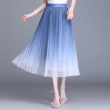 MIDI Mauve Skirt Women's Summer Mesh Skirt Summer